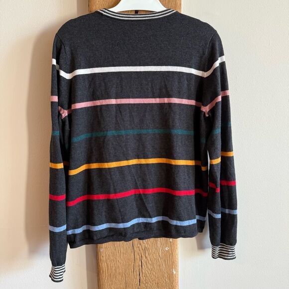 Faherty Surf Sweater In Multi Ski Stripe - Cotton/Cashmere Sz Large - Picture 7 of 7